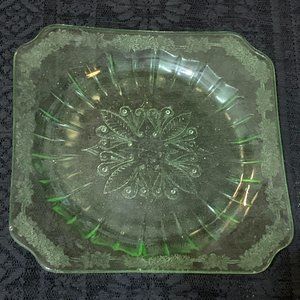 Adam Green Salad Plate 7.5" Jeanette Glass Co.